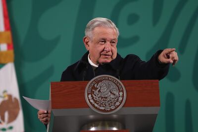 El presidente de México, Andrés Manuel López Obrador, durante una de sus conferencias diarias.