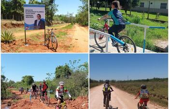 El tramo de 10 km habilitado esta mañana entre los distritos de Villarrica y Félix Pérez Cardozo.