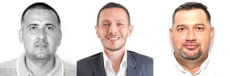 De izquierda a derecha Ever Antonio Palacios Jara, de Tebicuarymí, Marcelo Simbrón Paraguarí y Sergio Ramón Galeano Zaracho, La Colmena