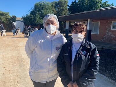 Norma Cubilla y Loida Ríos, las heroínas de blanco