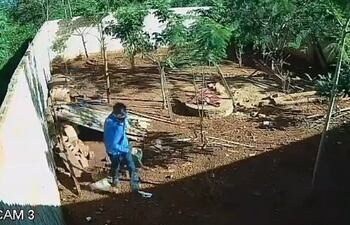 El delincuente fue captado por las cámaras de circuito cerrado. (Captura de video).