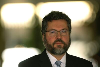 El ministro de Exteriores de Brasil, Ernesto Araujo.
