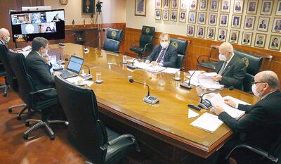 La sesión de la Corte de ayer, en la que  se presentó el proyecto de matriculación de abogados.