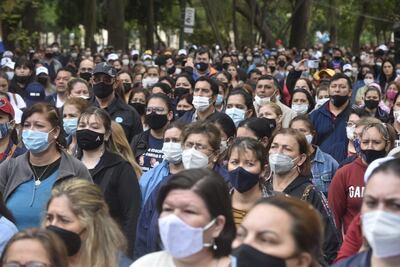 Cientos de docentes se sumaron de vuelta al paro esta mañana.