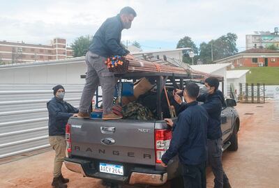 Los insumos para el montaje de la red llegaron el viernes último.