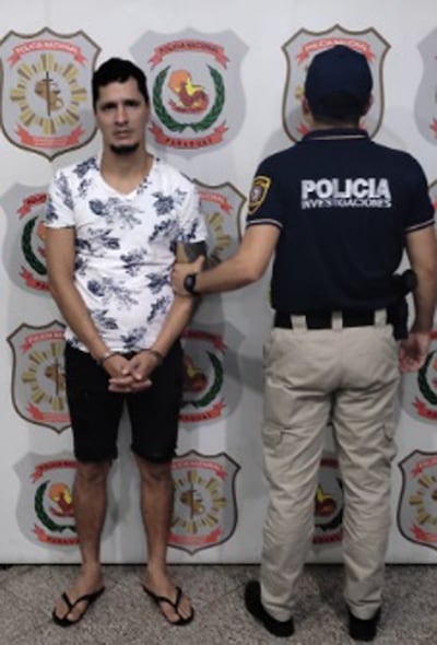 Edgar Ramón Alvarenga Rotela, detenido en Investigaciones.