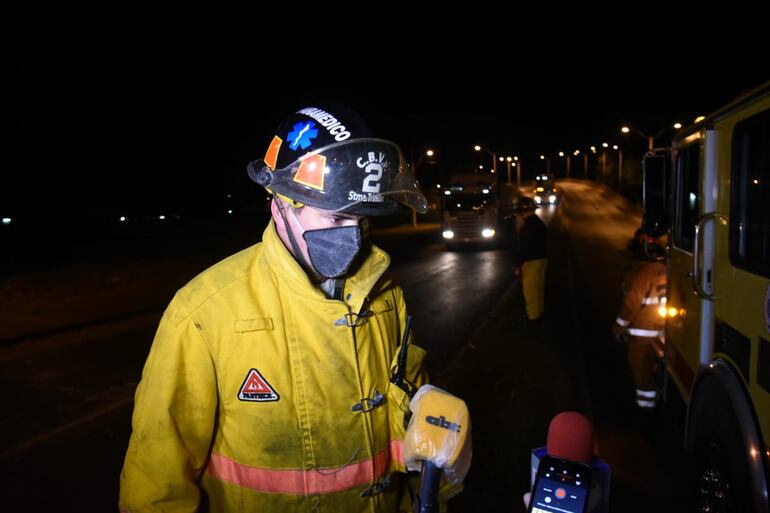 Christian Dick, bombero.