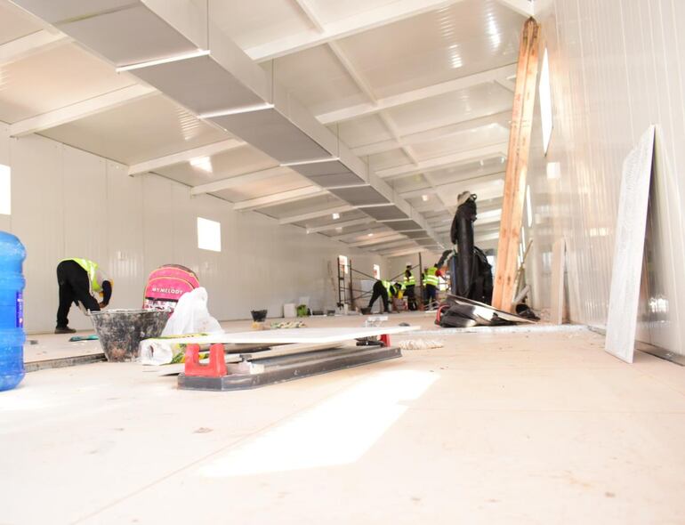 Obra que corresponde al Hospital de Pedro Juan Caballero.