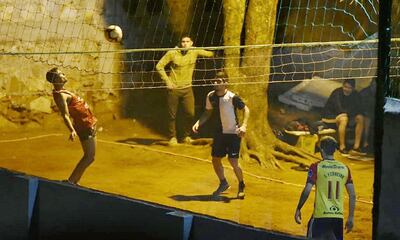 El piki vóley que generó hasta imputaciones. Carlos Ferreira, Sergio Díaz y Mathías Villasanti...