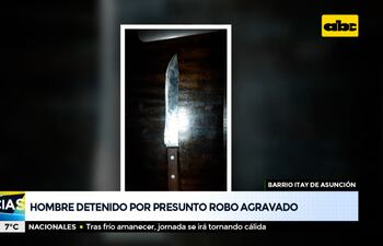 Hombre detenido por presunto robo agravado