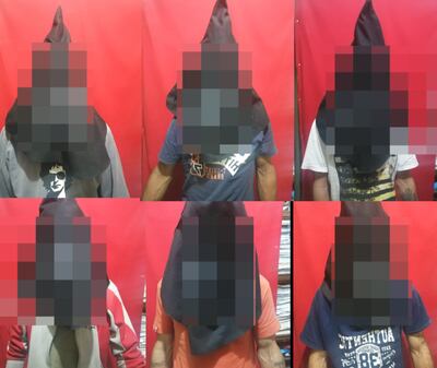 La policía nacional aprehendió a 6 personas en flagrante comisión de hurto agravado.