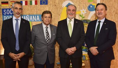 Matteo Sirtori, Eduardo Felippo, Javier García de Viedma, embajador de la Unión Europea en Paraguay; y Raúl Silvero, viceministro de Relaciones Exteriores.