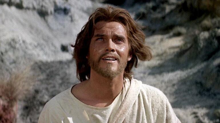 Jeffrey Hunter interpreta a Jesús en "Rey de reyes".
