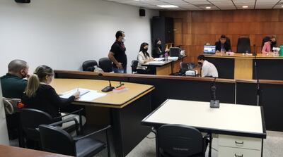 Aspecto del desarrollo del juicio oral en el que fue condenado el exfiscal César Garay.