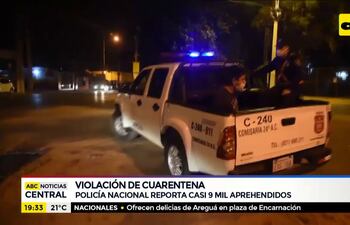 Casi 9 mil aprehendidos por violación de la cuarentena