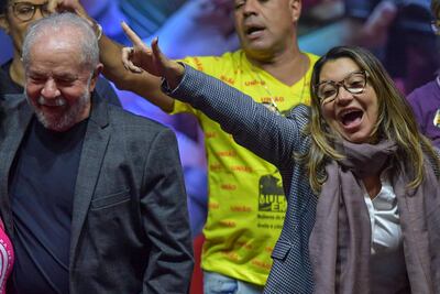 Luiz Inácio Lula da Silva y su esposa Rosangela da Silva en una foto hecha el 27 de mayo de 2022.