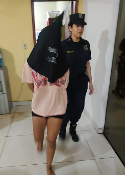 Soeli Mercedes Cardozo Venialgo, detenida.