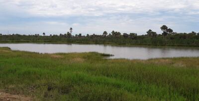 Tajamar recuperado dentro de una estancia de Fuerte Olimpo tras las últimas lluvias importantes.