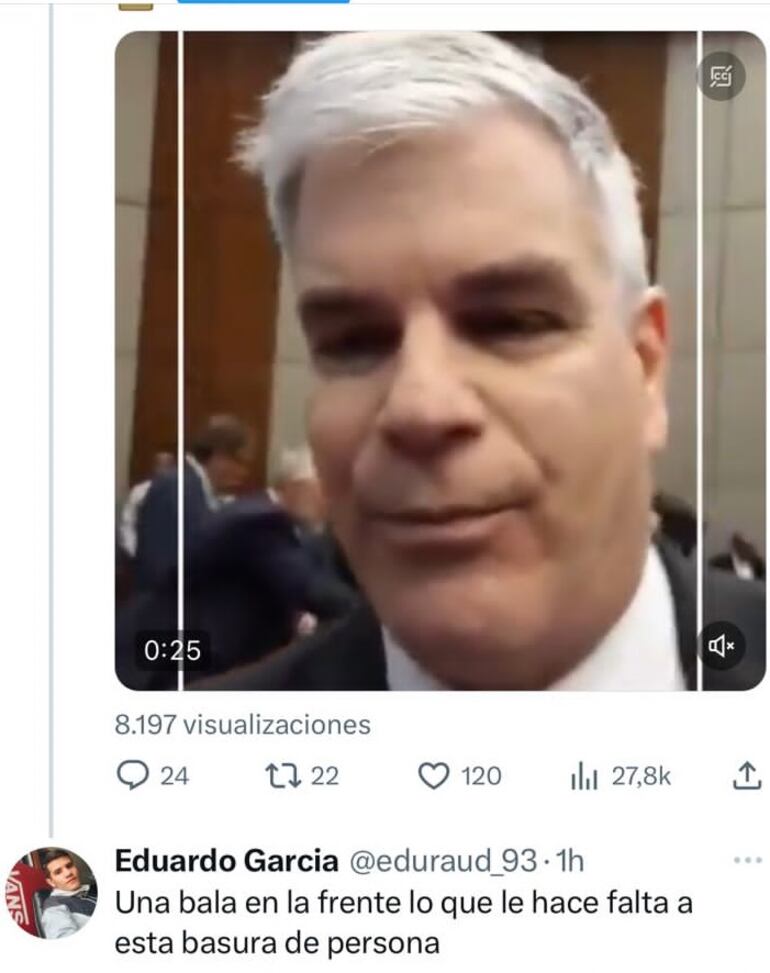 La amenaza de muerte al embajador de Estados Unidos, Marc Ostfield, que derivó en la detención de un joven.