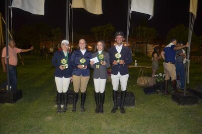 Grupo campeón de la Prueba por Equipo A: Ignacio, Sofía, Daniela y Joaquina. (Gentileza)