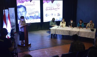 El auditorio Ruy Díaz de Guzmán albergó ayer a la presentación de la “Semana de la guarania”.
