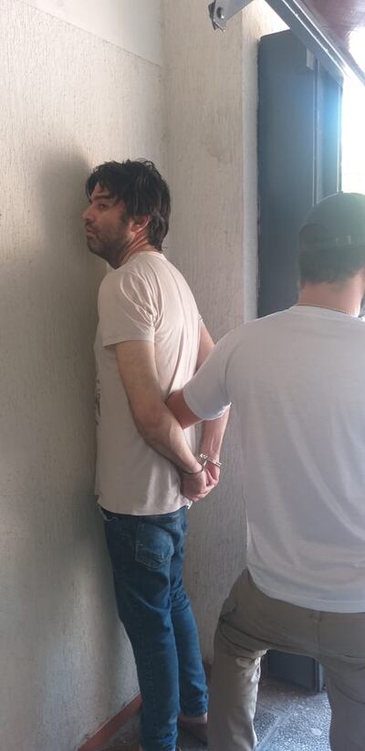 Gregorio Papo Morales, tras su detención.