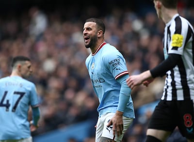 Kyle Walker durante el partido que ganaron 2-0 al Newcastle, el pasado sábado.