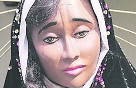 Rostro de la Virgen de los Dolores de Tañarandy.