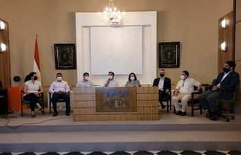 Conferencia de prensa de la sociedad civil. (Gentileza).