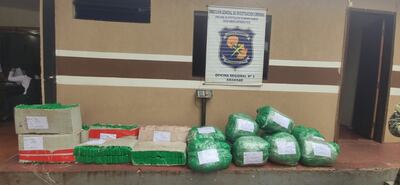 Marihuana incautada de una camioneta en Pedro Juan Caballero.