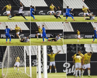 Secuencia del golazo de Raúl Bobadilla y la reverencia de Maná.