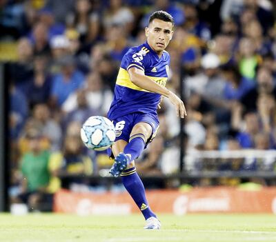 Júnior Osmar Ignacio Alonso Mujica (27 años), anoche en el partido del Boca ante Godoy Cruz