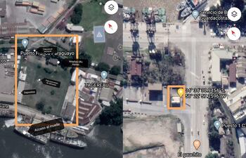 En la foto se puede notar el amplio depósito franco que entregó la ANNP en Buenos Aires, a cambio de uno mucho más pequeño.