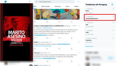 Los usuarios de Twitter volvieron a instalar la frase Marito de la Muerte entre las tendencias de la red social.
