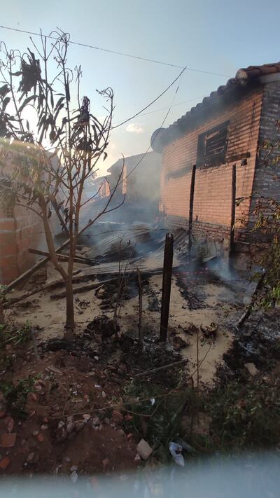 En estas condiciones quedó la humilde vivienda de María Angelica Riquelme.