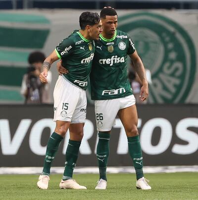 Gustavo Gómez y Murilo, la dupla defensiva del Palmeiras.
