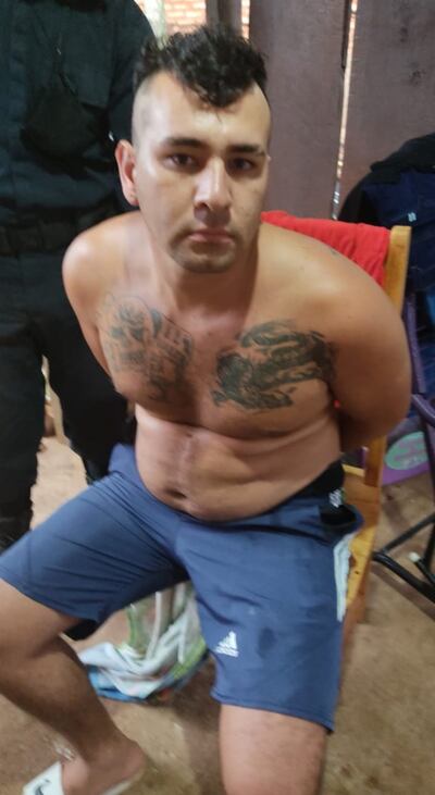 Marcelo David Villalba Altuman fue llevado a la sede de la Dirección de Policía de Paraguarí tras ser capturado.