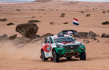 Andrea Lafarja está muy cerca de terminar una nueva edición del Dakar.