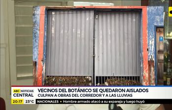 Vecinos del botánico se quedaron aislados