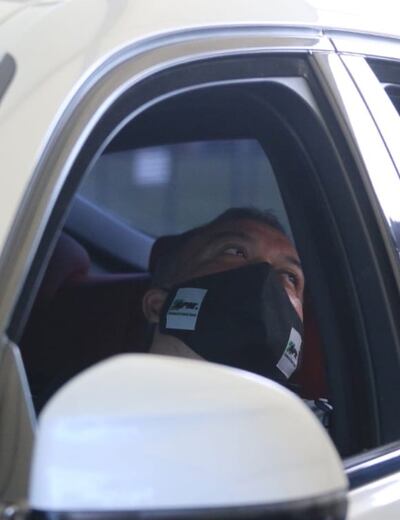 Robert Pereira, el técnico de General Díaz, durante el test.