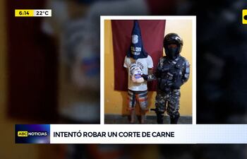 Intentó robar un corte de carne