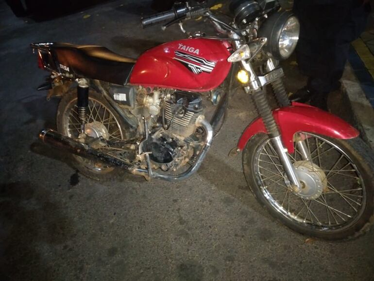 El biciclo que fue incautado del poder del supuesto asaltante.