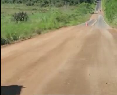 Parte de la ruta está asfaltada.