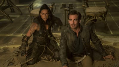 Michelle Rodríguez y Chris Pine en "Calabozos y Dragones: Honor entre ladrones".