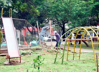 La plaza Domingo Martínez de Irala fue readecuada.