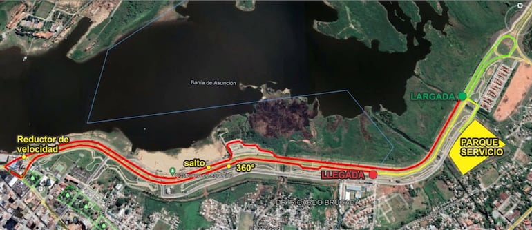 El mapa de la quinta edición del Desafío del Asfalto, la primera jornada del Súper Prime 2022.