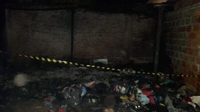 La casa quedó reducida a cenizas.