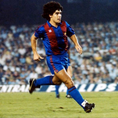 El Barcelona despidió a su ex jugador Diego Maradona