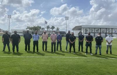 Miembros del departamento de competiciones de la Conmebol