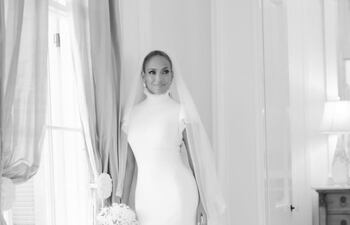 Simplemente bella, Jennifer López el día que dio el "sí, quiero" a Ben Affleck.